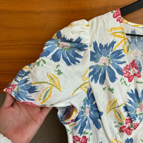 POLO RALPH LAUREN  Floral Button-Front Linen Dress, Size 16 - Picture 11 of 15